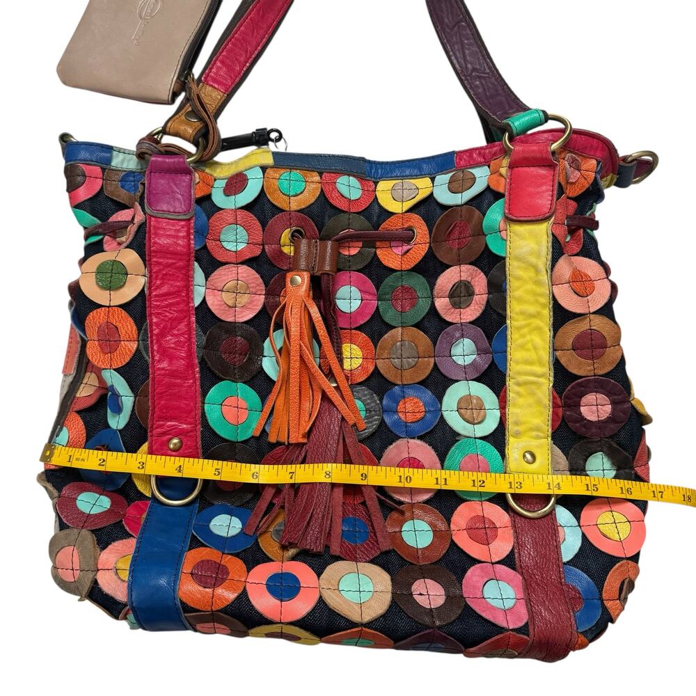 Ameri Leather Lloyd Leather Tote Boho Purse Lambs… - image 5